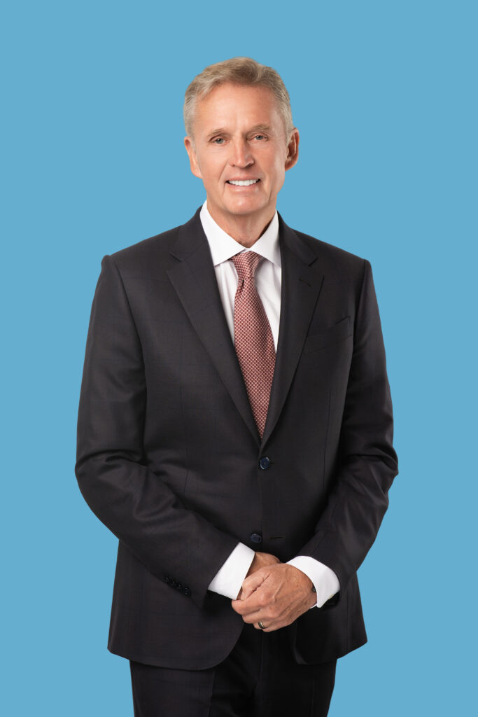 Craig Steinke, CEO of BluEnergies LTD, featuring a slightly brighter blue background than the regular corporate blue.